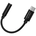 USB-C 3.5mm audio adapter DAC nylon cable 0.13m Black