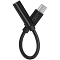 USB-C 3.5mm audio adapter DAC nylon cable 0.13m Black