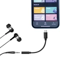USB-C 3.5mm audio adapter DAC nylon cable 0.13m Black