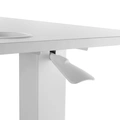 Höj-/sänkbart säng-/soffbord med gasfjäder Vit
