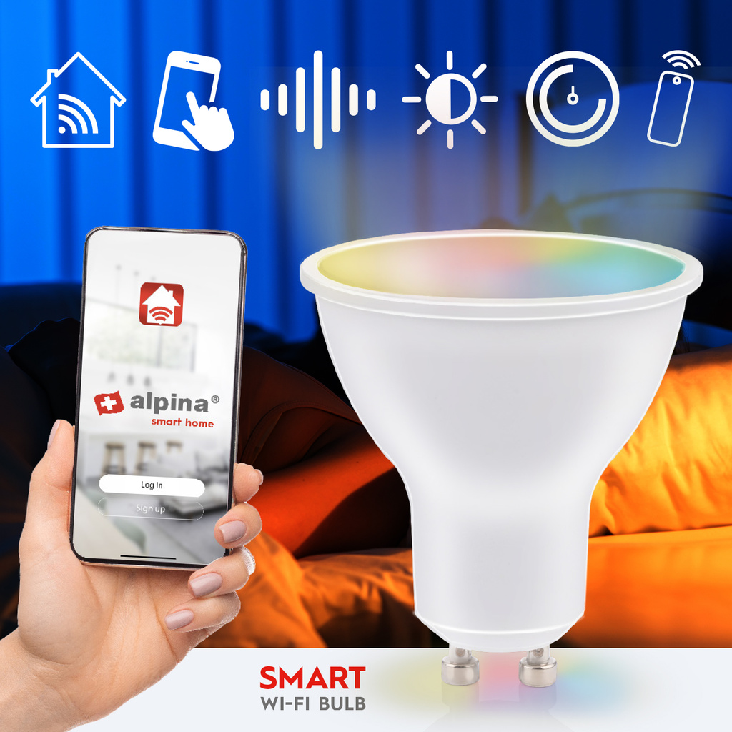 WiFi Smart GU10 LED RGBW 4,9W 400 lm