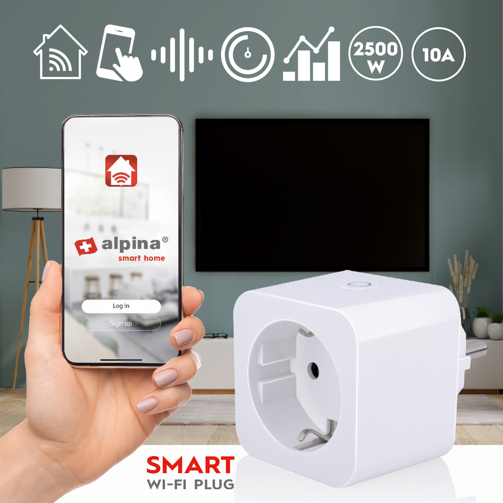 WiFi Smart Plug 2300W med Energimätning