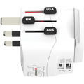 Världsreseadapter PRO Light USB AC30PD World PD 30W Jordad