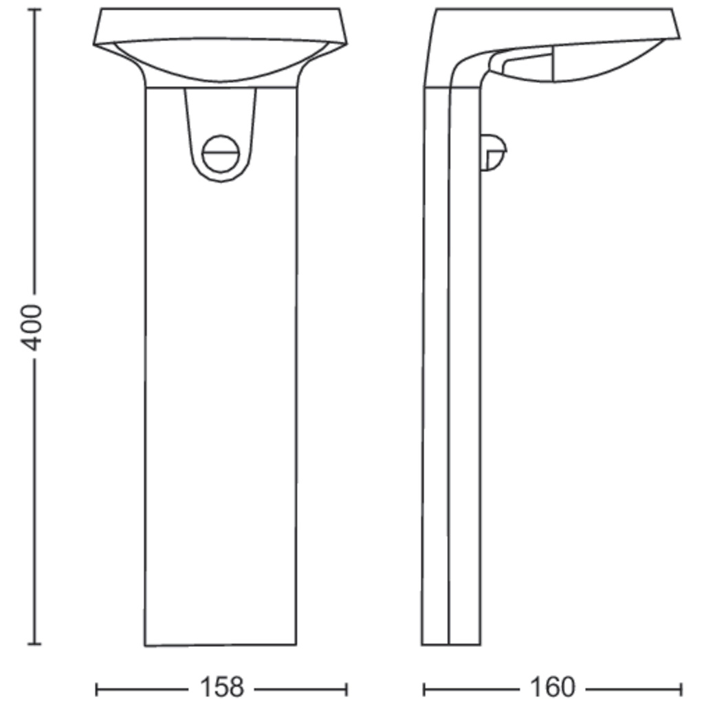 Tyla Piedestal Solcell IR-sensor Ultra Efficient LED 255lm IP44 Antracit