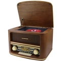 Musik-anläggning CD Radio Bluetooth Retro-design NR961 Trä