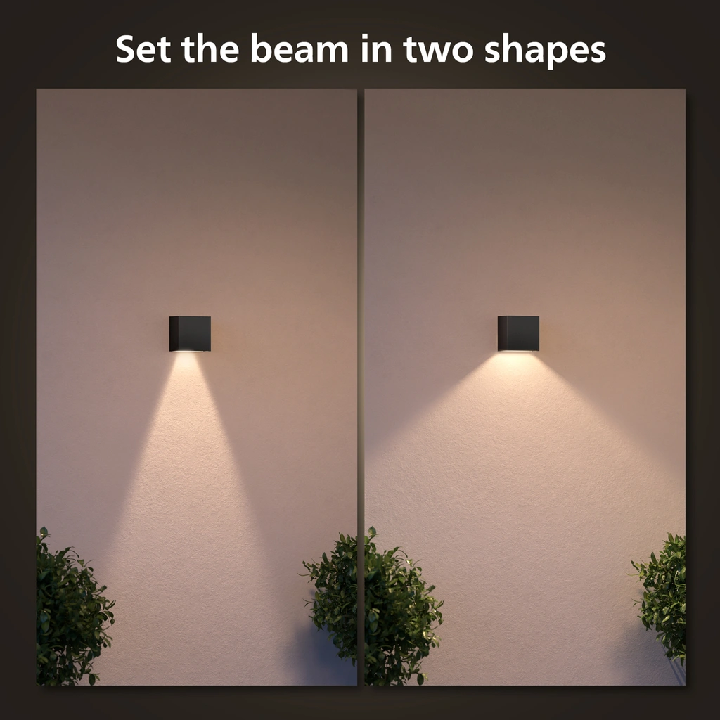 Resonate Vägglampa Nedåtriktad White and Color Ambiance Svart