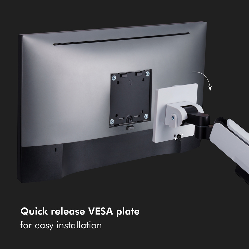 Gaming-monitorarm 17-32" med belysning  Svart/Vit