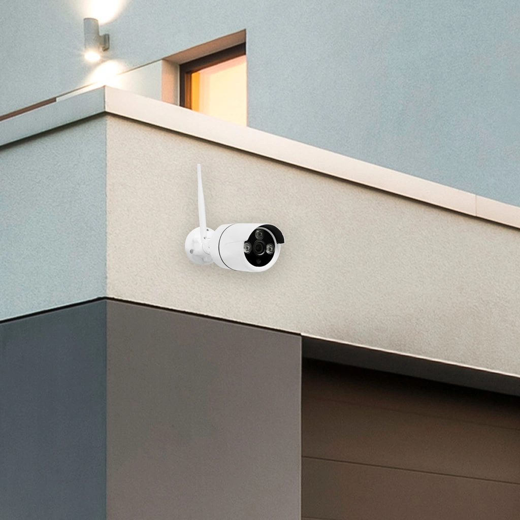 Trådlös övervakningskamera 1080p 7" skärm + app