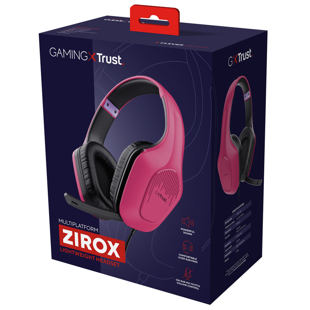 GXT 415P Zirox Gaming Headset Rosa