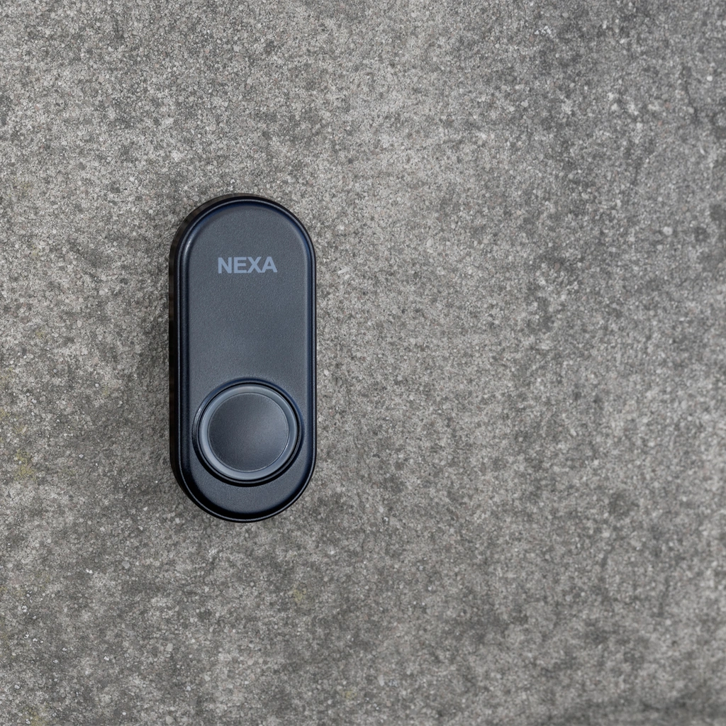 Trådlös tryckknapp till dörrklocka MLT-1925 Svart