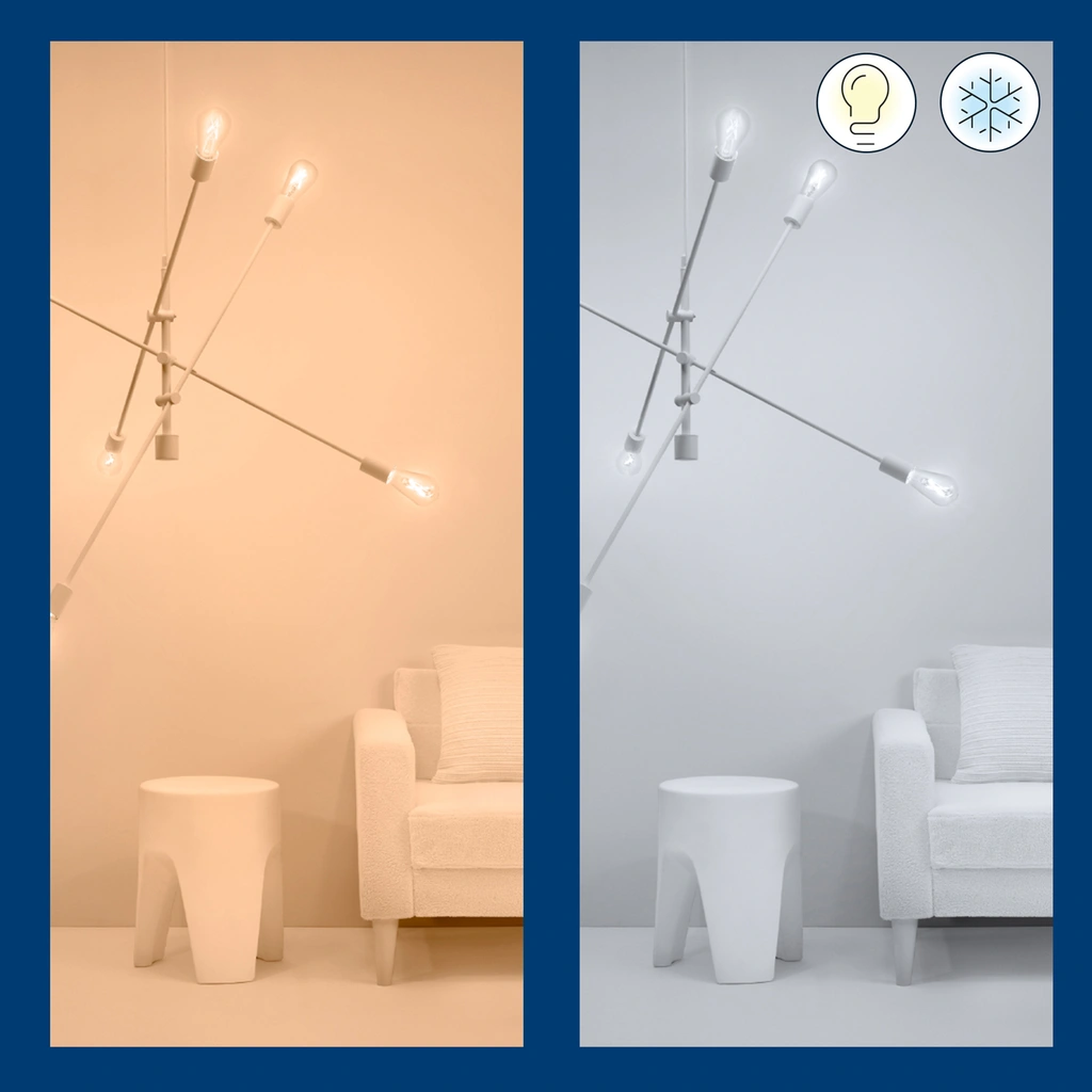 WiFi Smart LED E14 Kron 40W Varm-kallvit 470 lm 3 pack