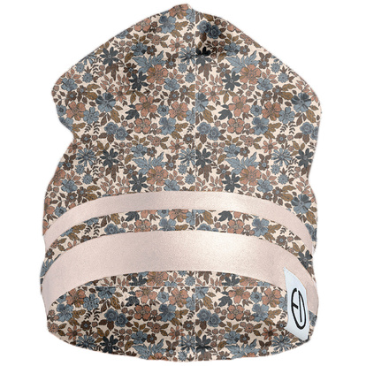 Winter Beanie - Blue Garden 1-2 år