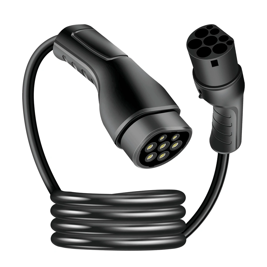 Laddkabel Elbil Typ 2 3-fas 32A 22kW 5m