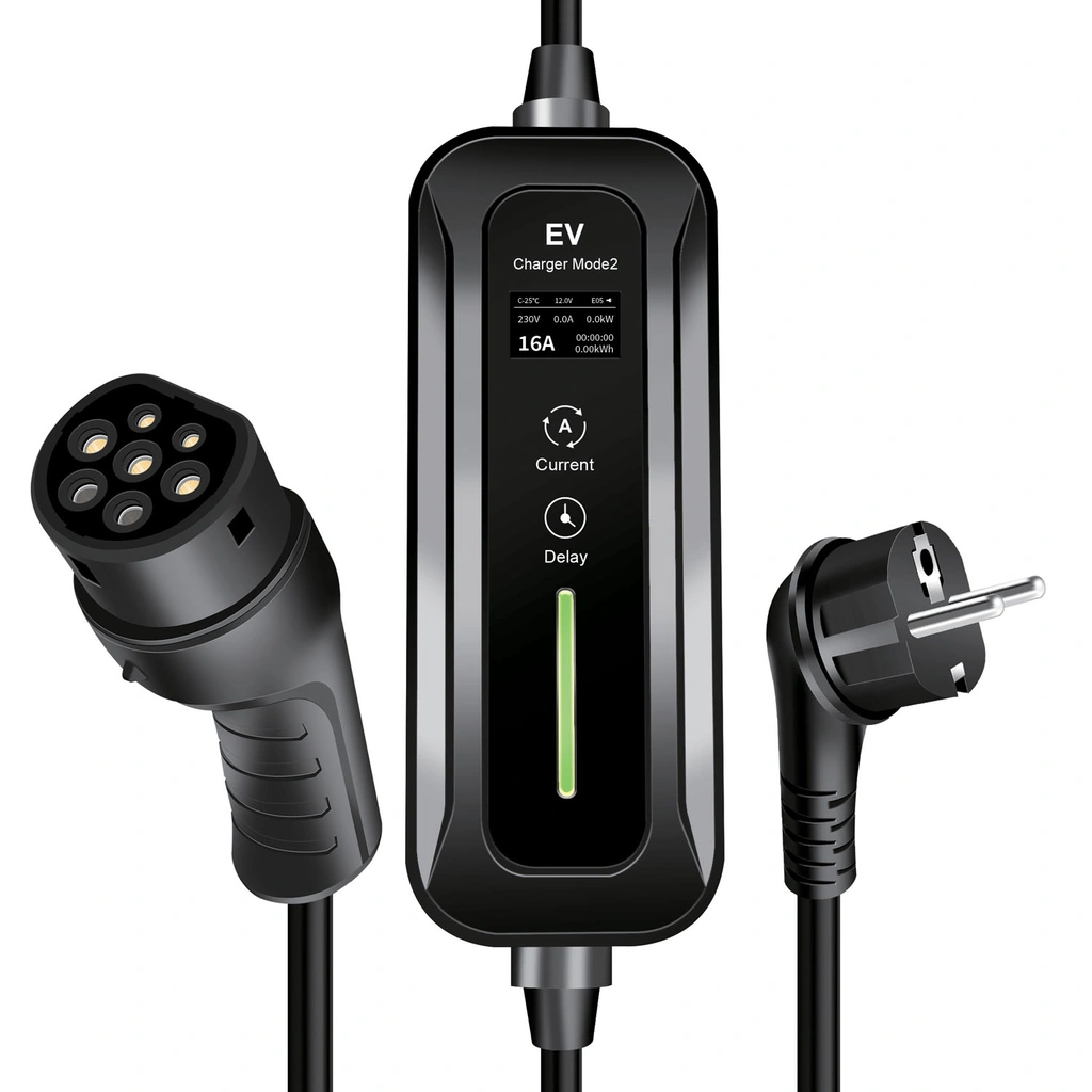 Laddare Elbil Typ 2 230V 1-fas 16A 3,7 kW 5m