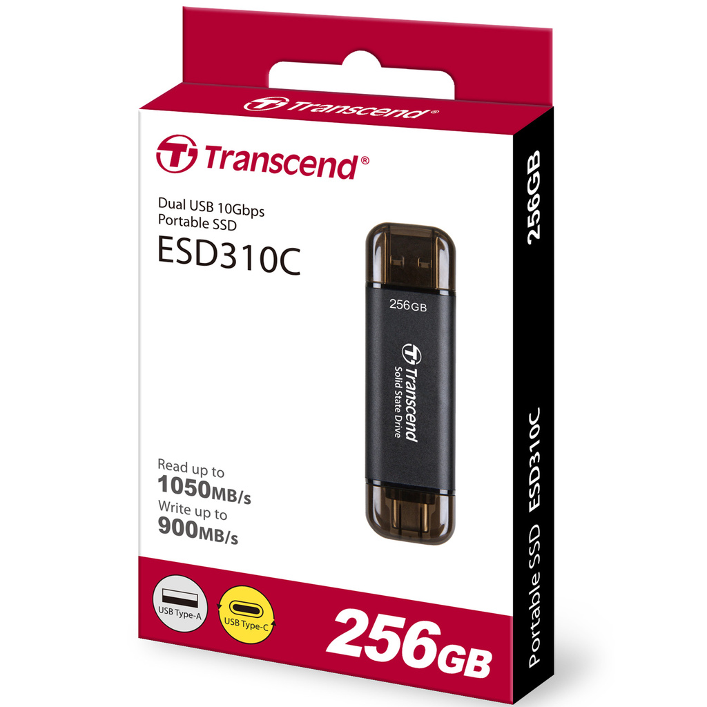 Portabel SSD ESD310C USB-C 256 GB (R1050/W950) Svart