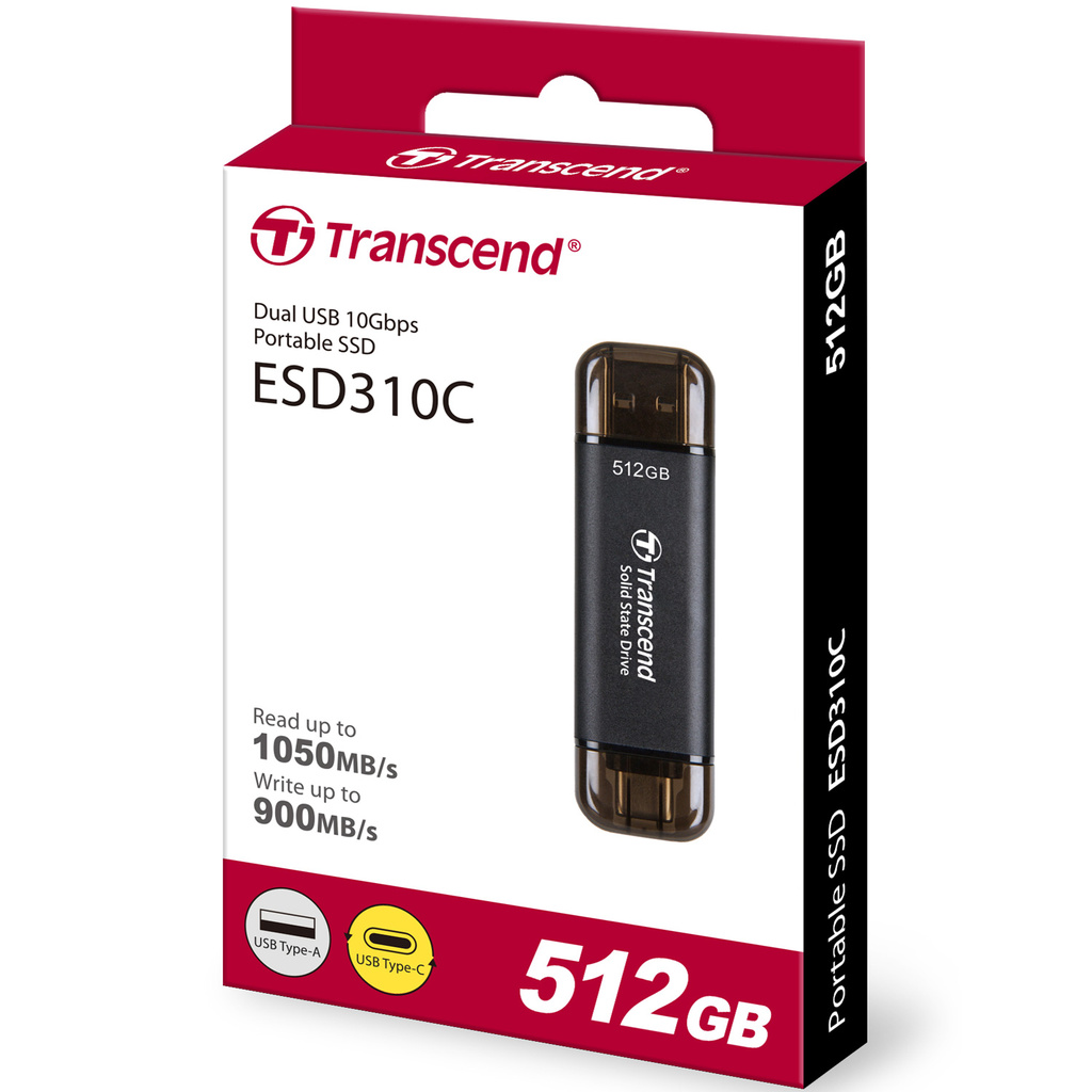 Portabel SSD ESD310C USB-C 512 GB (R1050/W950) Svart