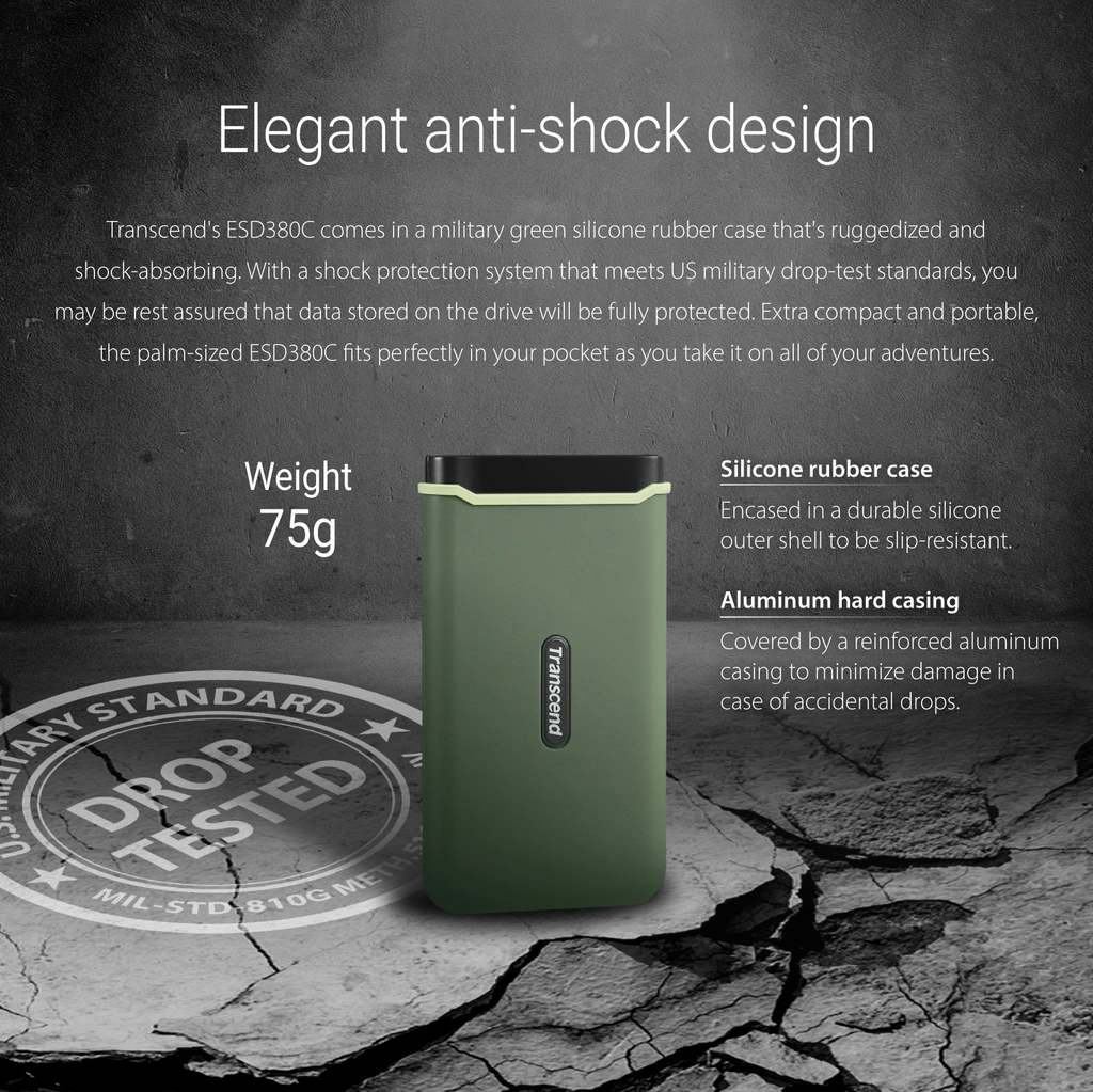 Portabel SSD ESD380C USB-C 2TB (R/W 2000 MB/s)