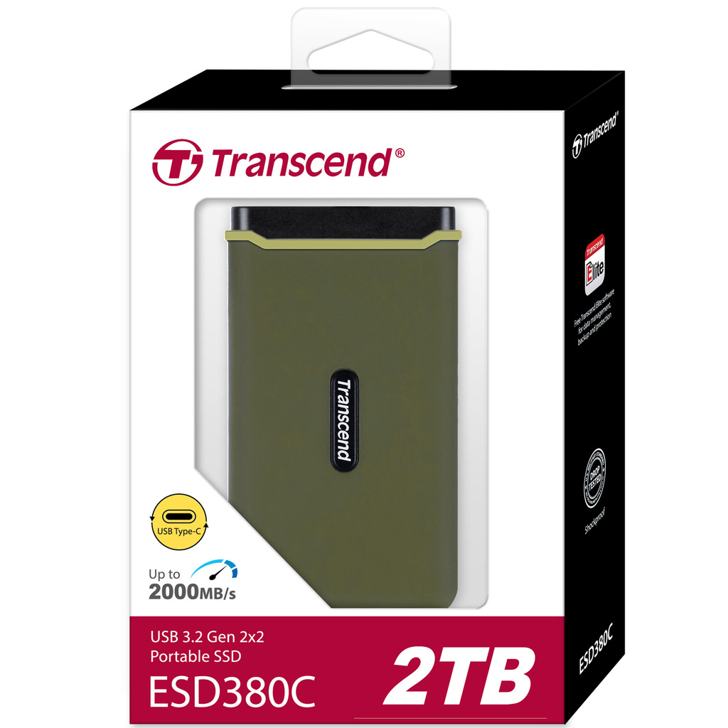Portabel SSD ESD380C USB-C 2TB (R/W 2000 MB/s)