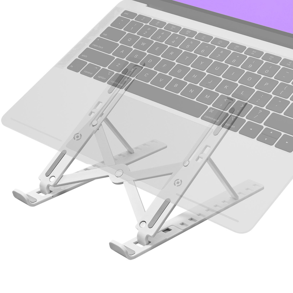 SWMAGICSTAND2 Portabelt bordsstativ för laptop/surfplatta max 15,6" Vit