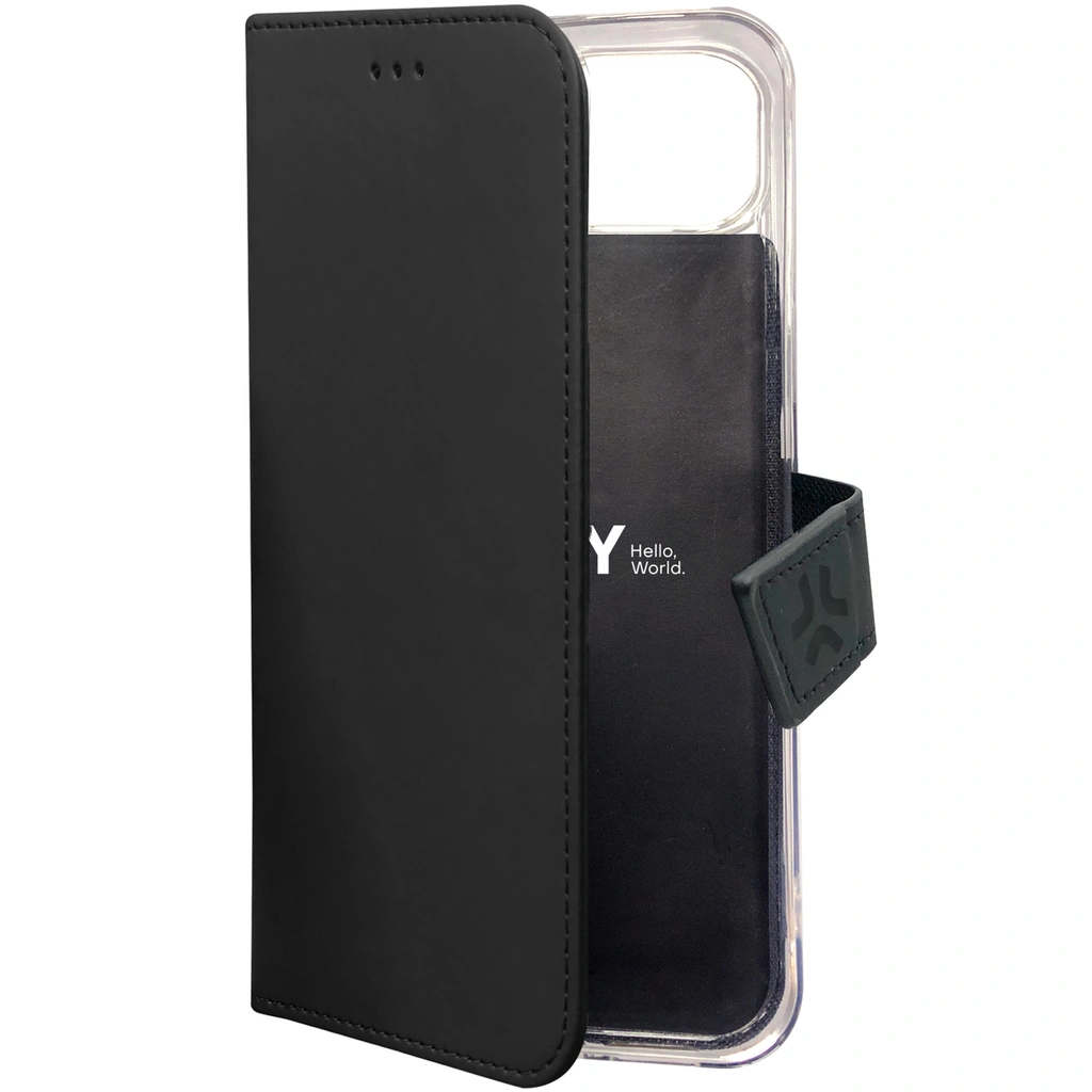 Wally Wallet Case iPhone 15 Plus Svart