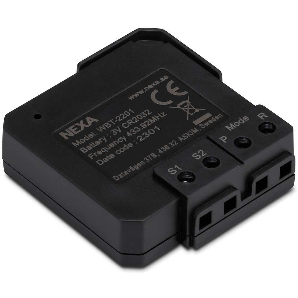 WBT-2201 Inbyggnadsändare batteri På/Av/Dimmer 2 kanaler