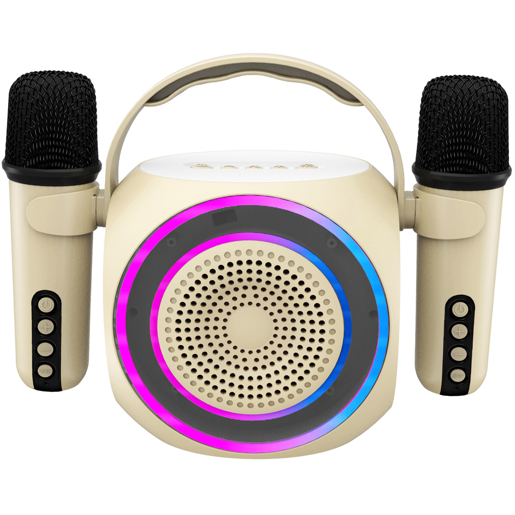 Partymic2 Trådlös högtalare RGB + 2 trådl. mikrofoner