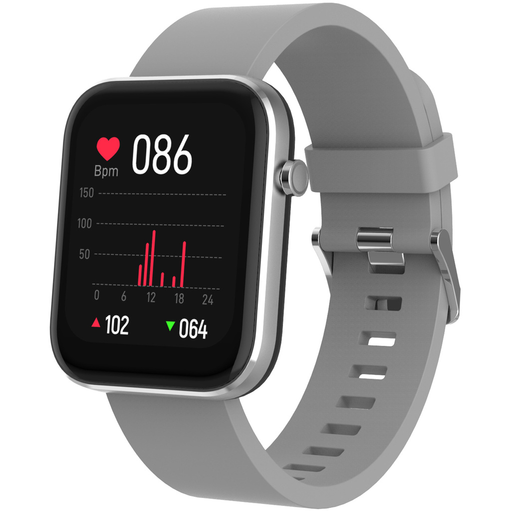 SW-182GR Bluetooth smartwatch with heart rate sensor, blood pressure and blood oxygen monitor