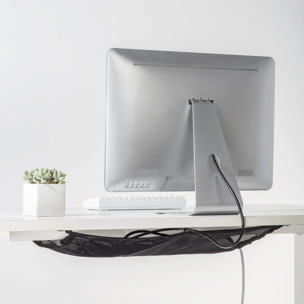 Kabelnät för skrivbord 69x34 cm Svart