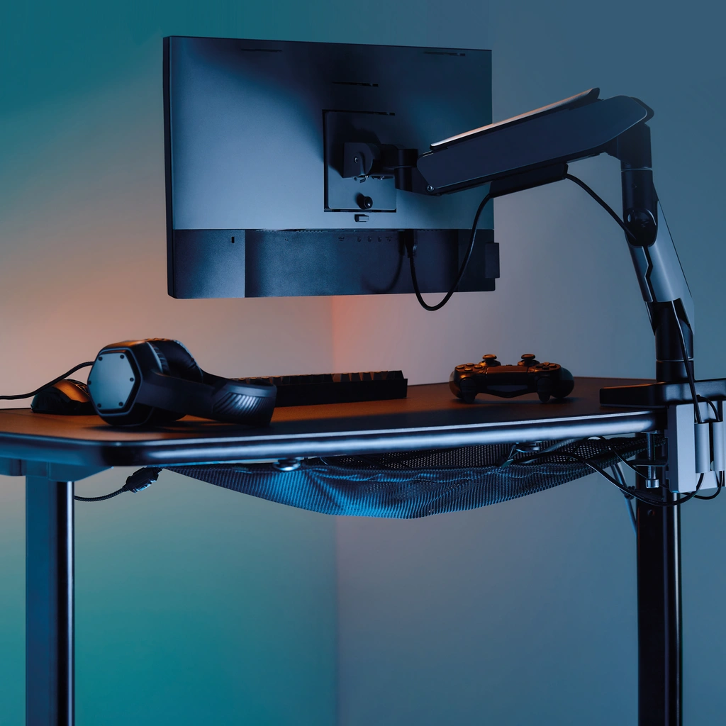 Kabelnät för skrivbord 69x34 cm Svart