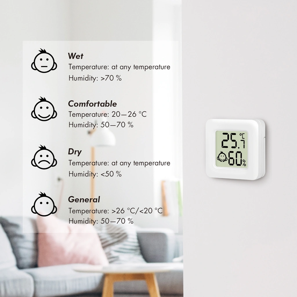 Digital Mini-termometer/hygrometer 3-pack