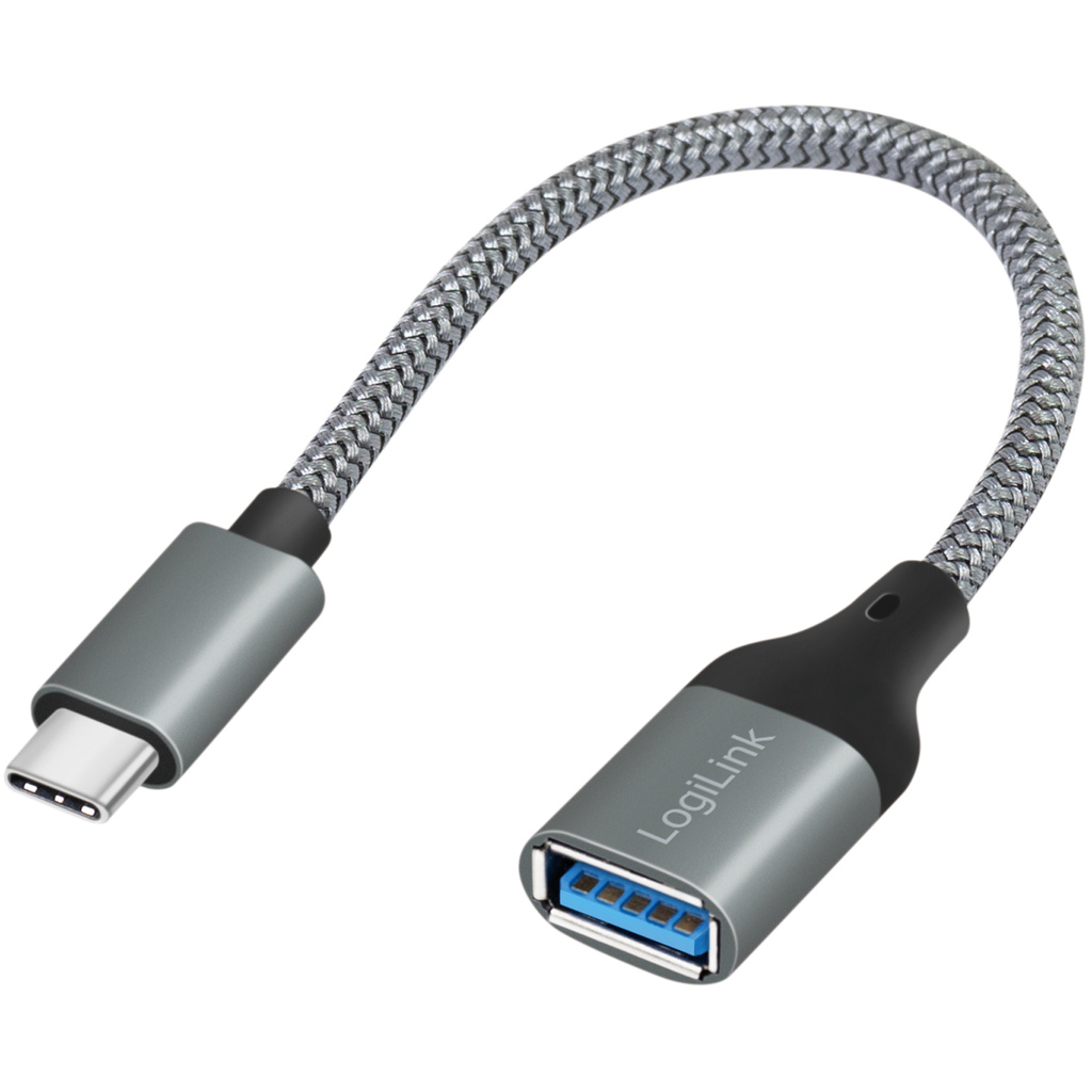 USB-C -hane till USB-A hona OTG 15W 0,15m 