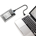 Hårdiskkabinett 2,5" SATA USB 3.0 Skruvfri design Transparent