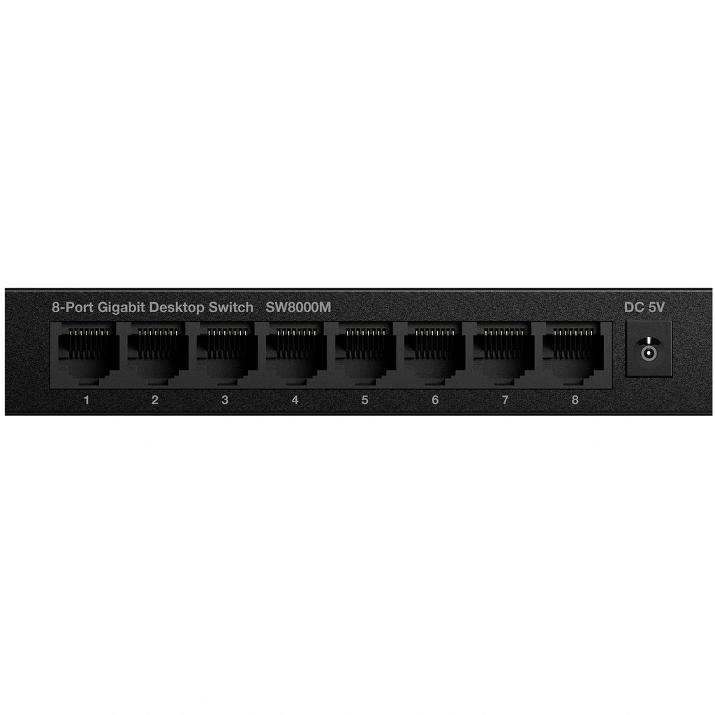 8-port Gigabit switch Metal Black
