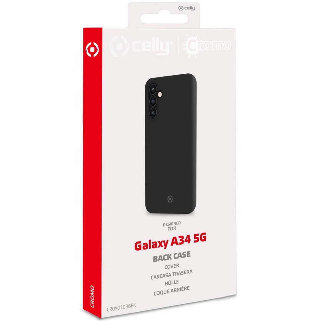Cromo Soft rubber case Galaxy A34 5G Svart