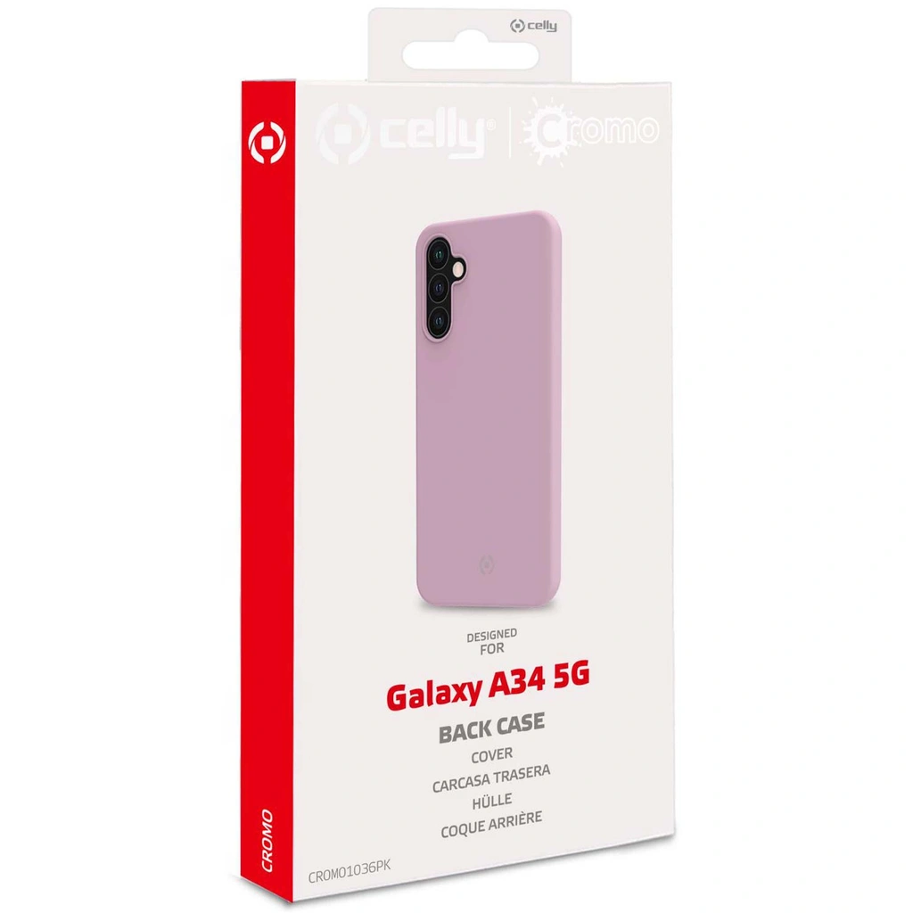 Cromo Soft rubber case Galaxy A34 5G Rosa