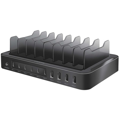 Laddningsstation 10 portar 6st USB-C + 4st USB-A PD/QC3.0 120W