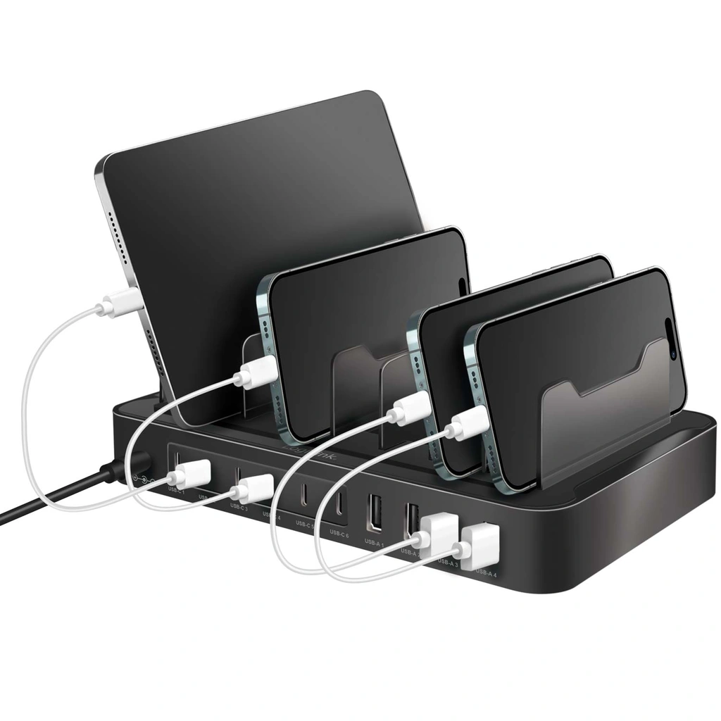 Laddare 10-portar 120W PD/QC3 Svart