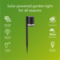 Fyce Trädgårdslampa Rak Solcell Ultra Efficient LED 200lm Svart