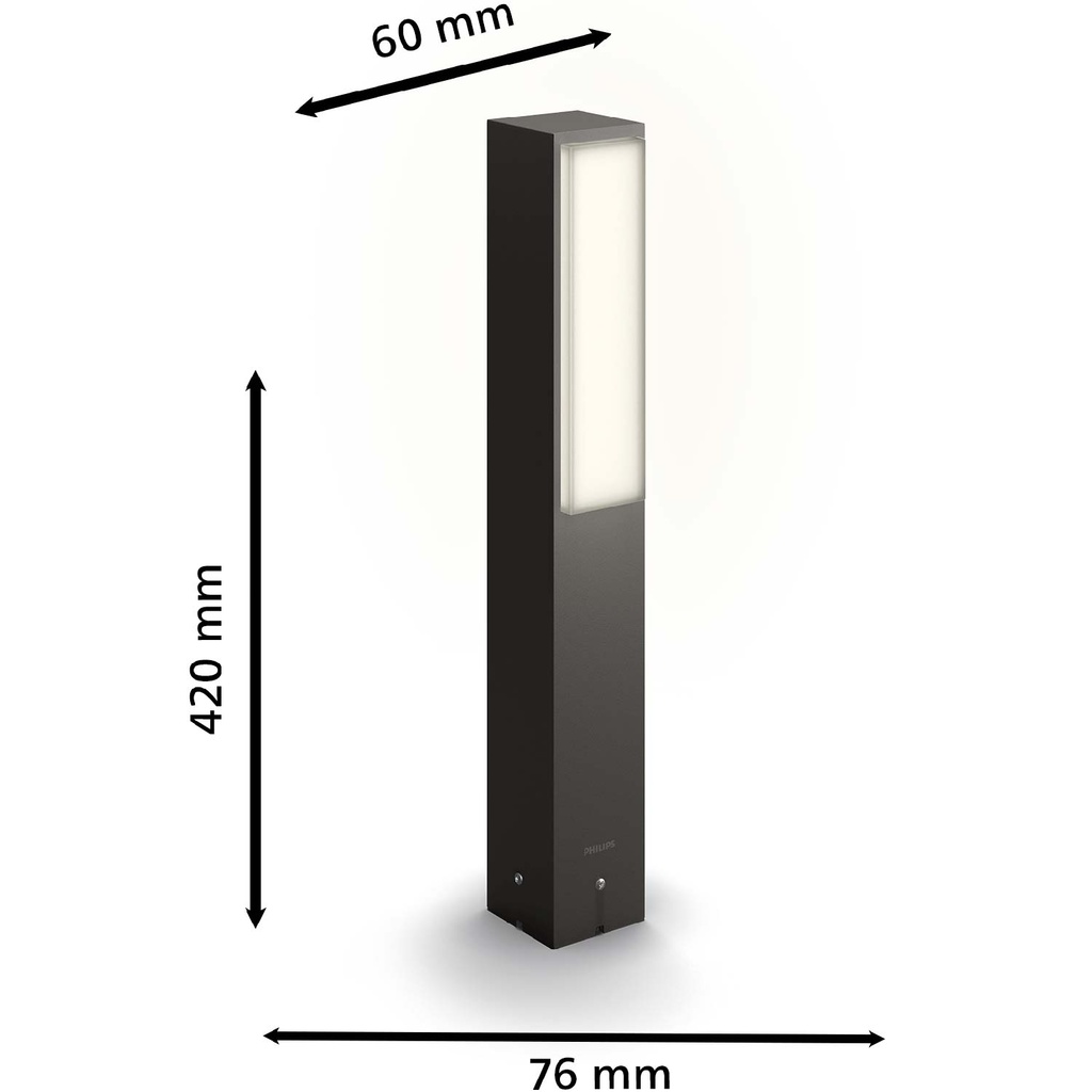 Stratosphere Pedistal Ultra Efficient LED 3,8W 800lm Antracit