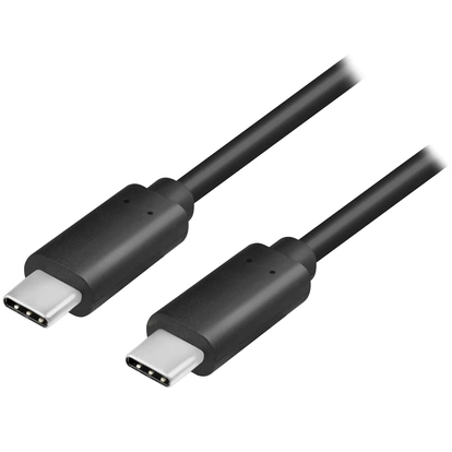 USB-C till USB-C Kabel 4K/60Hz 100W 0,5m Svart
