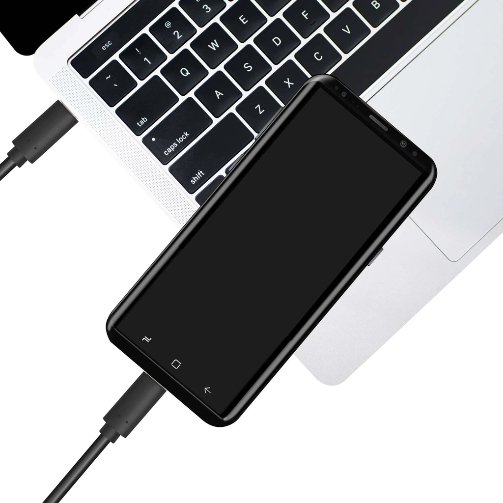 USB-C till USB-C Kabel 4K/60Hz 100W 0,5m Svart