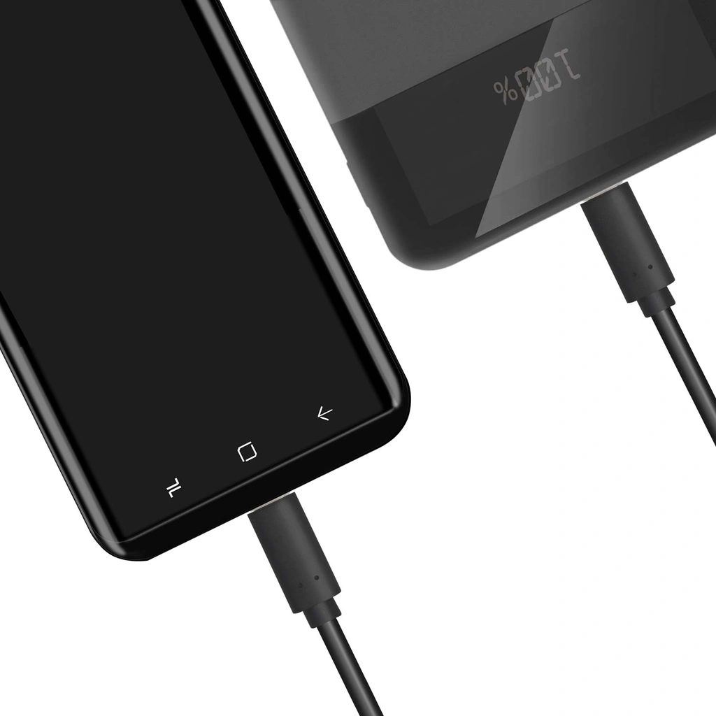 USB-C till USB-C Kabel 4K/60Hz 100W 0,5m Svart