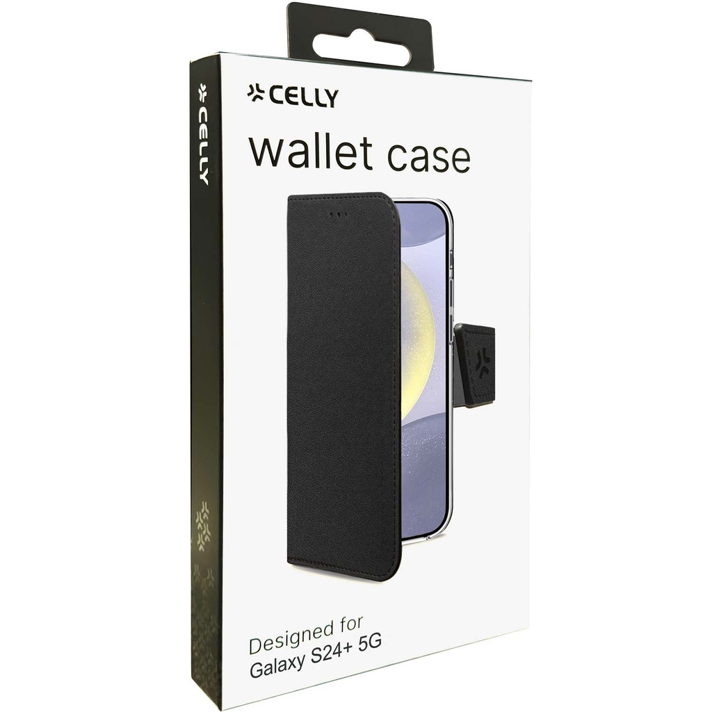 Wally Wallet Case Galaxy S24+ 5G Svart
