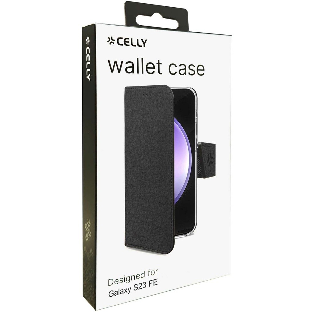 Wally Wallet Case Galaxy S23 FE Svart