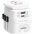 Världsreseadapter PRO Light USB AC45PD World PD 45W Jordad