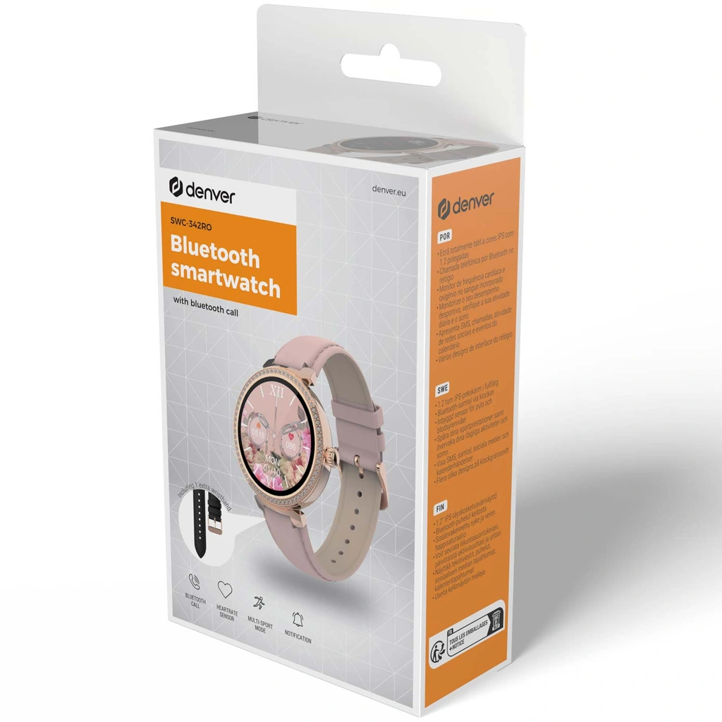 SmartWatch Bluetooth SWC-342RO  Rosa / Beige