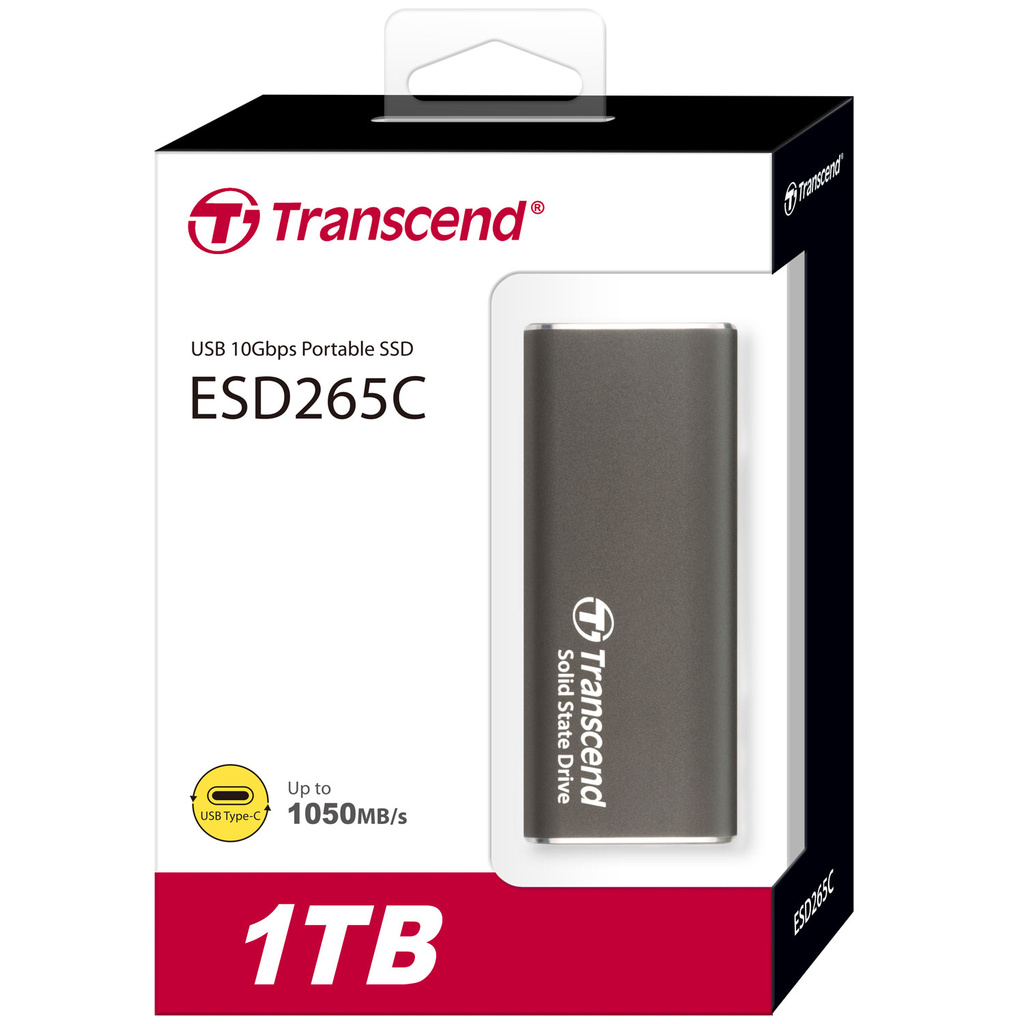 Portabel SSD ESD256C USB-C 1TB 10Gbps (R1050/W950 Mb/s) Aluminium