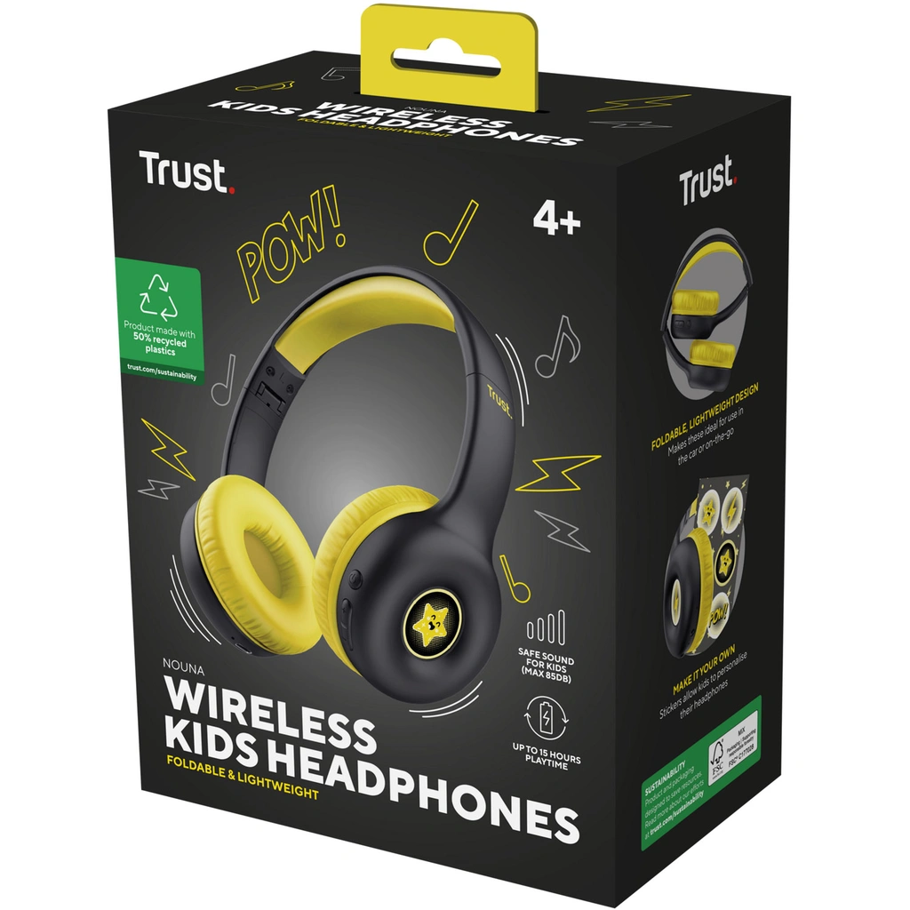 Hörlurar Barn Volymbegränsning Trådlösa Nouna Svart