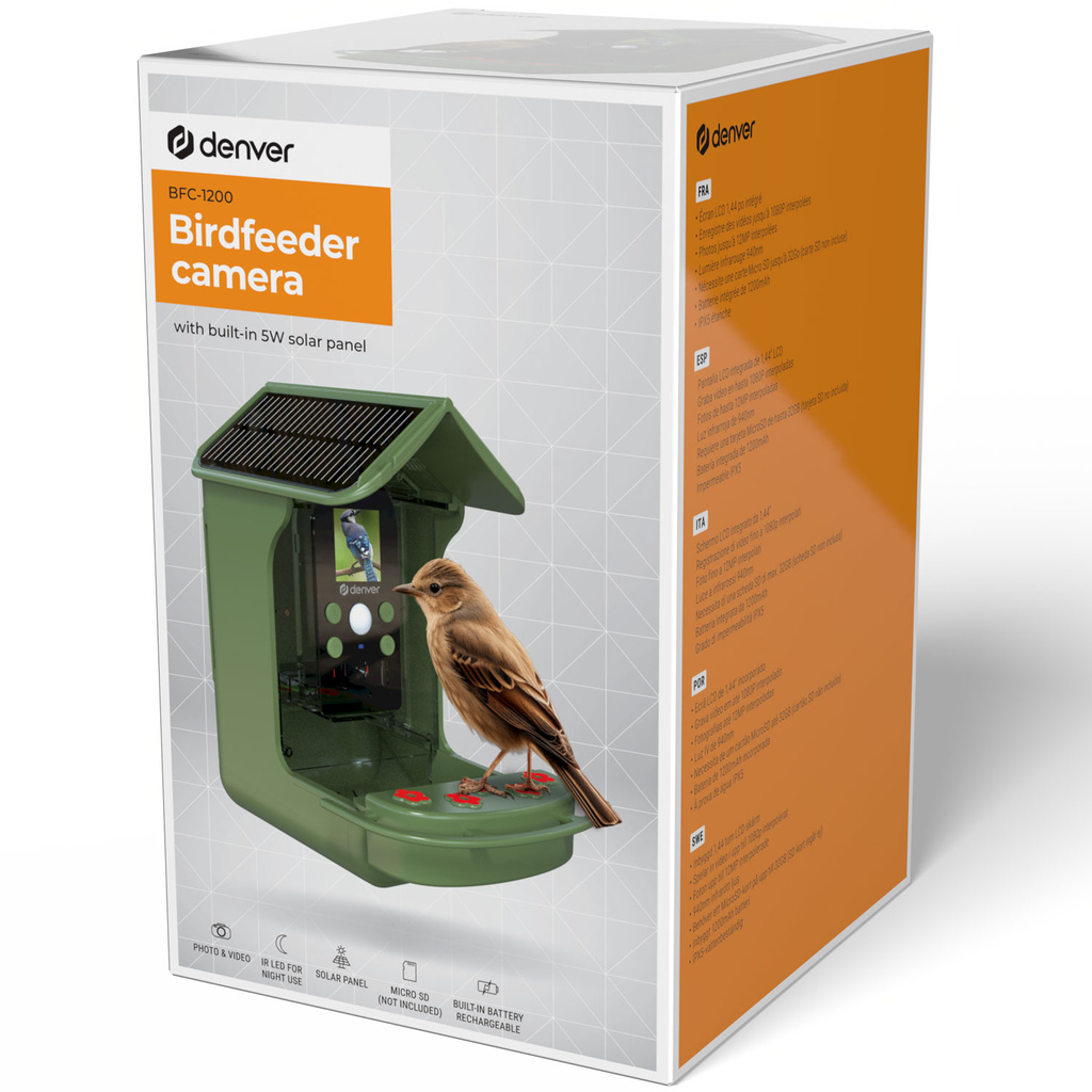 BFC-1200 Smart fågelmatare med kamera och solceller