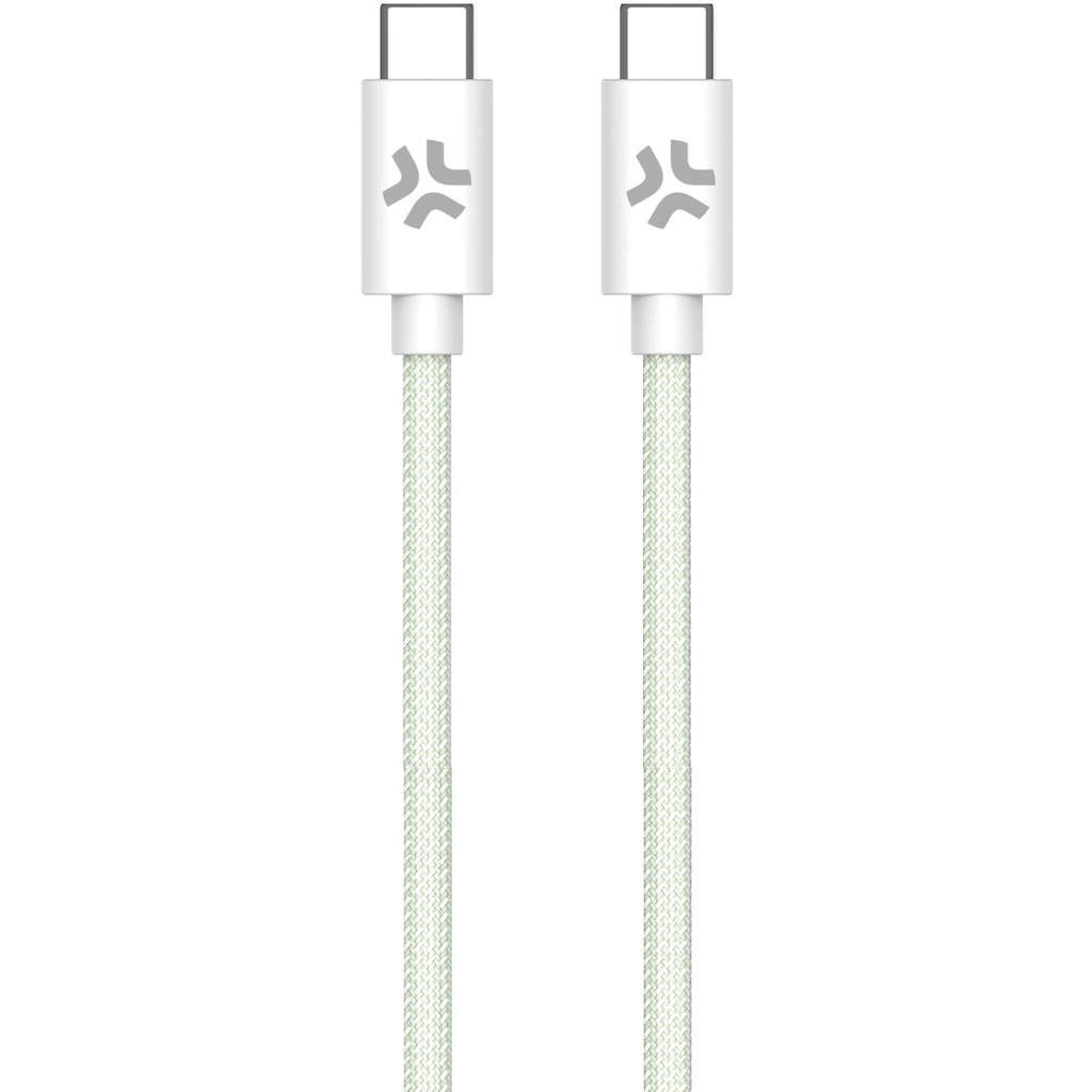 USB-C till USB-C Kabel flätad 60W 1,5m Grön